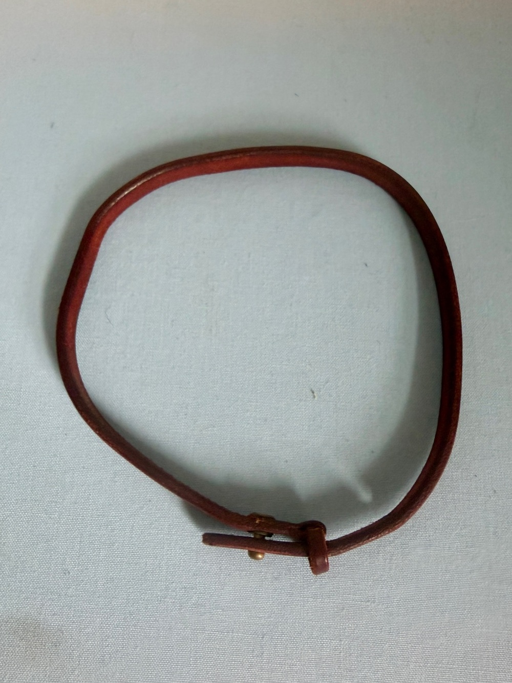 90s style Leather Choker by Maximum Henry Hand Made Red Leather Necklace